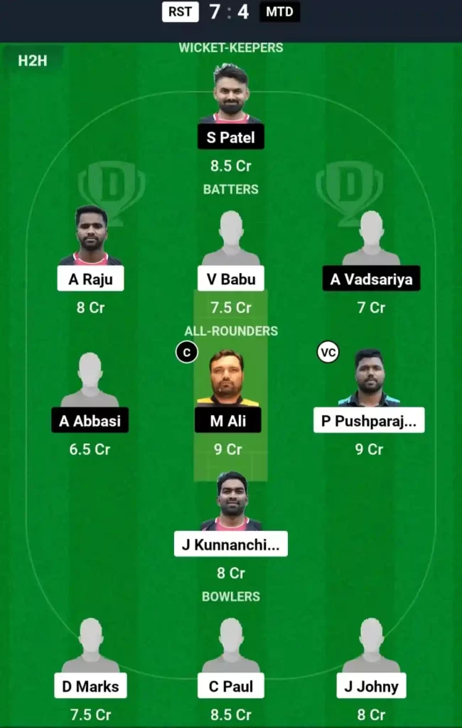 RST vs MTD Dream11 Prediction Today: Match 74 Pitch Report, and Key Player | ECS T10 Malta 2024