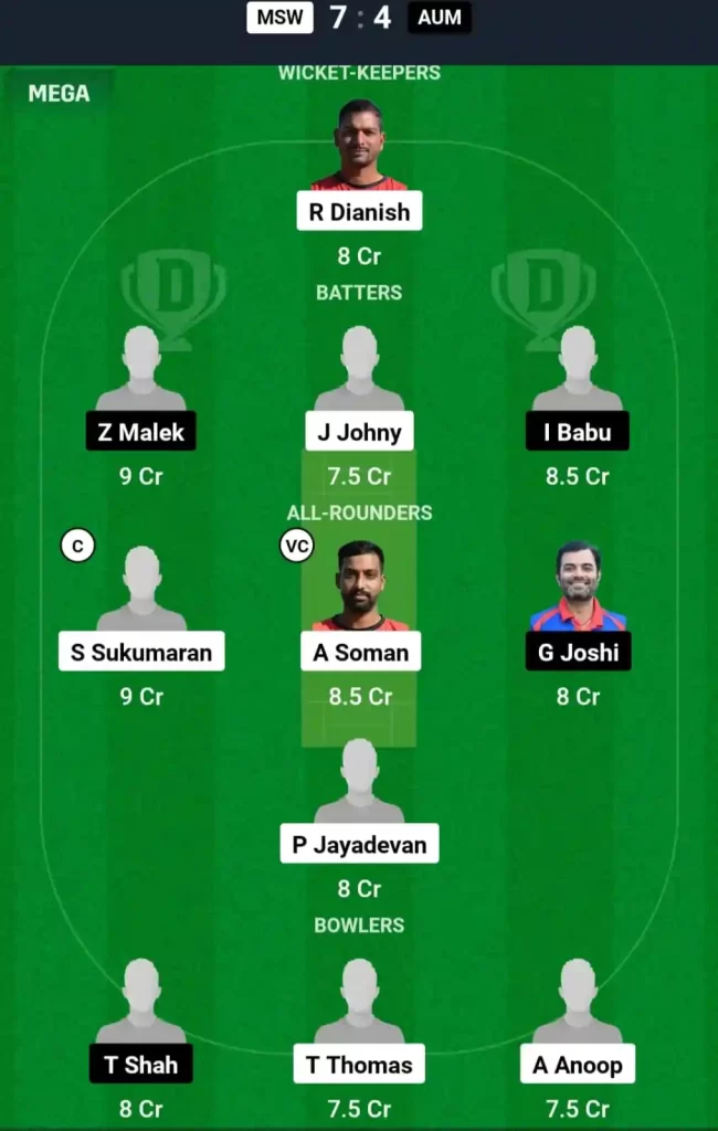 MSW vs AUM Dream11 Prediction Today: Match 81 Pitch Report, Playing11 and Stats | ECS T10 Malta 2024