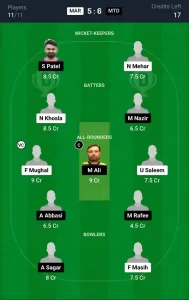 MAR vs MTD Dream11 Prediction Today: Match 84 Pitch Report, Playing11 and Stats | ECS T10 Malta 2024