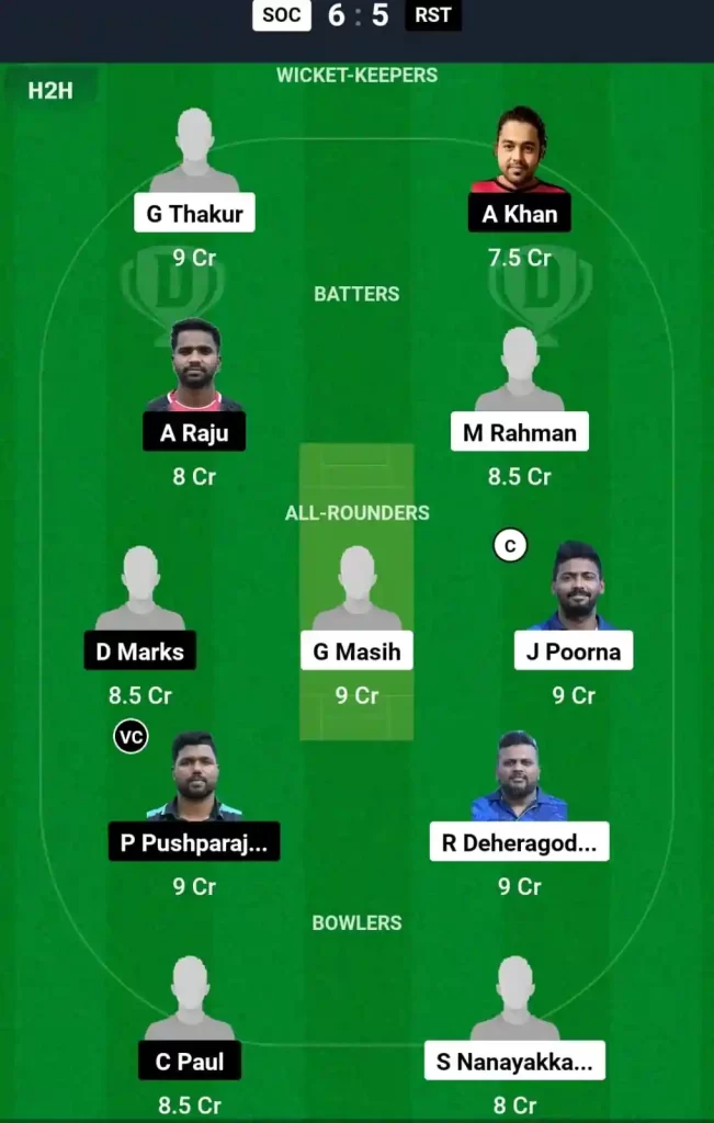 SOC vs RST Dream11 Prediction Today: Match 95 Pitch Report, Playing11 and Stats | ECS T10 Malta 2024