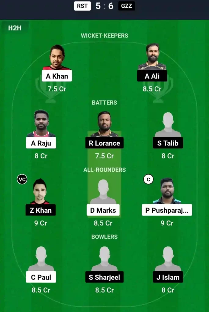 RST vs GZZ Dream11 Prediction Today: Match 97 Pitch Report, Playing11 and Stats | ECS T10 Malta 2024