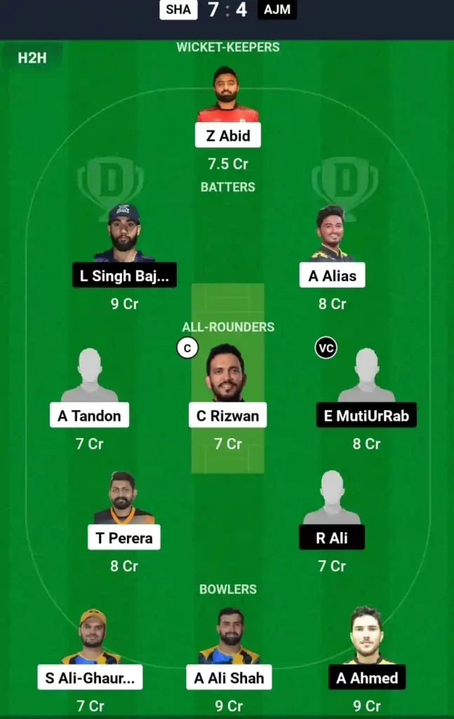 SHA vs AJM Dream11 Prediction Today: Match 8 Pitch Report, Playing11 and Stats | Emirates D50 2024