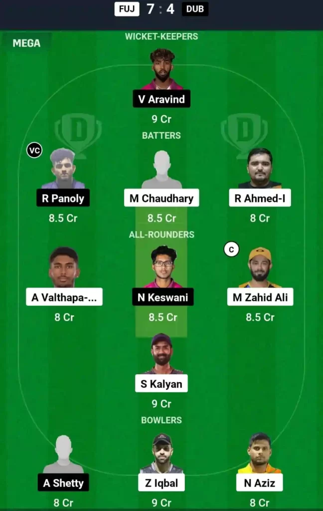 FUJ vs DUB Dream11 Prediction Today: Match 10 Pitch Report, Playing11 and Stats | Emirates D50 2024