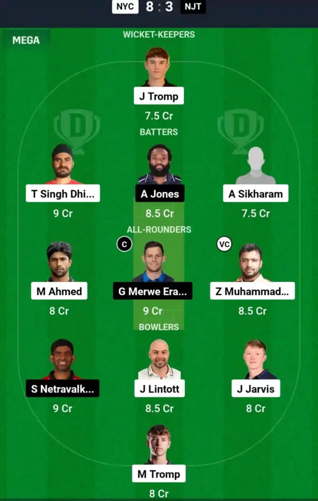 NYC vs NJT Dream11 Prediction Today: Match 3 Pitch Report, Playing11 and Stats | USPL Premier League 2024