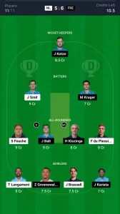 NL vs FRE Dream11 Prediction Today: Match 11 Pitch Report, Playing11 and Stats | Namibia Castle Lite T20 Franchise 2024