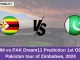 ZIM vs PAK Dream11 Prediction 1st ODI, Pakistan tour of Zimbabwe, 2024