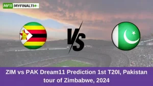 ZIM vs PAK Dream11 Prediction 1st T20I, Pakistan tour of Zimbabwe, 2024