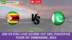 ZIM vs PAK Live Score 1st ODI, Pakistan tour of Zimbabwe, 2024