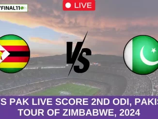 ZIM vs PAK Live Score 2nd ODI, Pakistan tour of Zimbabwe, 2024