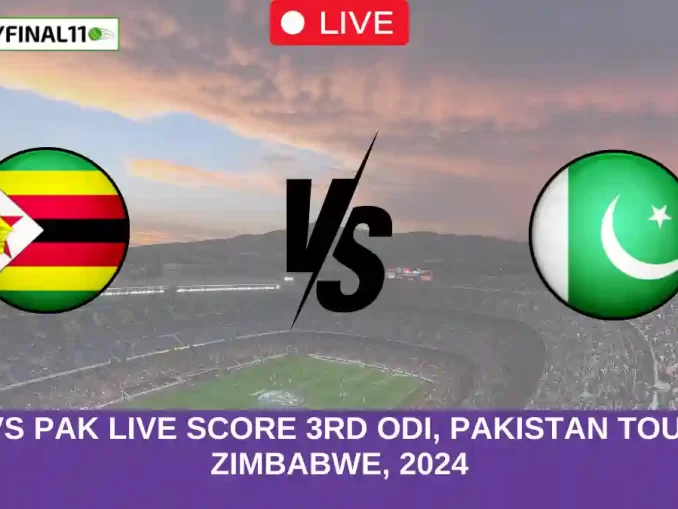 ZIM vs PAK Live Score 3rd ODI, Pakistan tour of Zimbabwe, 2024