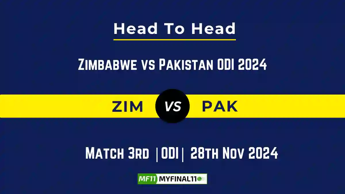 ZIM vs PAK Player Battle, Head to Head Team Stats, Team Record - Zimbabwe vs Pakistan ODI 2024