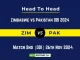 ZIM vs PAK Player Battle, Head to Head Team Stats, Team Record - Zimbabwe vs Pakistan ODI 2024