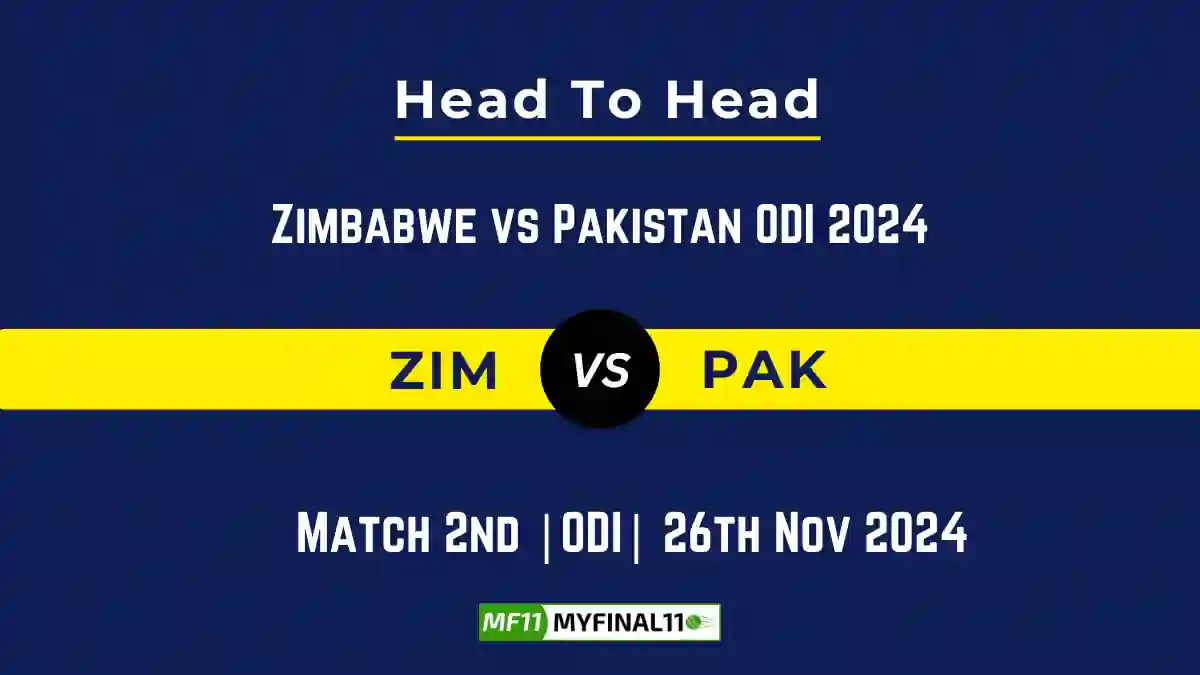 ZIM vs PAK Player Battle, Head to Head Team Stats, Team Record - Zimbabwe vs Pakistan ODI 2024