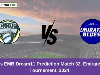 ABD vs EMB Dream11 Prediction Match 32, Emirates D10 Tournament, 2024