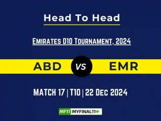 ABD vs EMR Player Battle, Head to Head Team Stats, Player Record