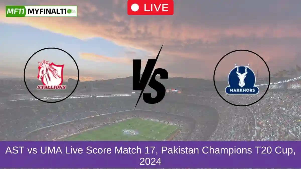 AST vs UMA Live Score Match 17, Pakistan Champions T20 Cup, 2024