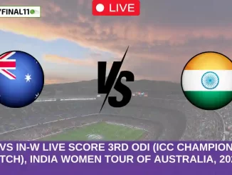 AU-W vs IN-W Live Score 3rd ODI (ICC Championship Match), India Women tour of Australia, 2024