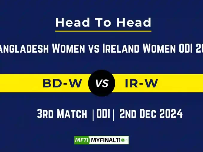 BD-W vs IR-W Player Battle, Head to Head Team Stats, Team Record - Bangladesh Women vs Ireland Women ODI 2024