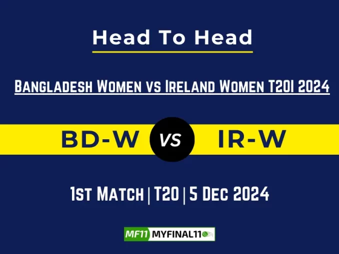 BD-W vs IR-W Player Battle, Head to Head Team Stats, Team Record - Bangladesh Women vs Ireland Women T20I 2024