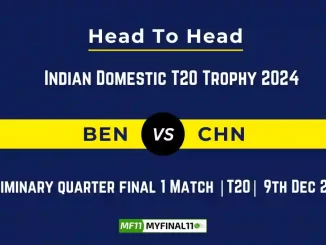 BEN vs CHN Player Battle, Head to Head Team Stats, Team Record - Indian Domestic T20 Trophy 2024