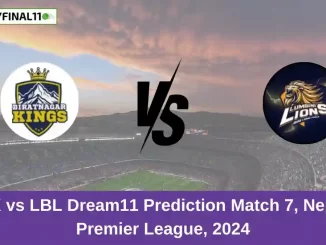 BK vs LBL Live Score Match 7, Nepal Premier League, 2024