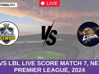 BK vs LBL Live Score Match 7, Nepal Premier League, 2024