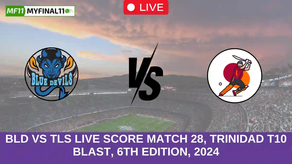 BLD vs TLS Live Score Match 28, Trinidad T10 Blast, 6th Edition, 2024