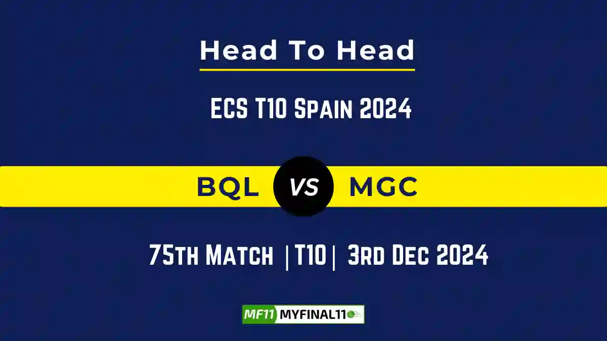 BQL vs MGC Player Battle, Head to Head Team Stats, Team Record - ECS T10 Spain 2024