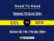 CCL vs SCK Player Battle, Head to Head Team Stats, Team Record