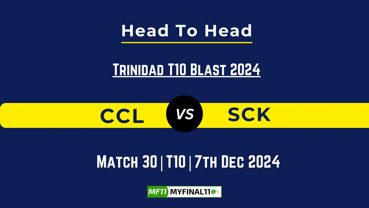 CCL vs SCK Player Battle, Head to Head Team Stats, Team Record