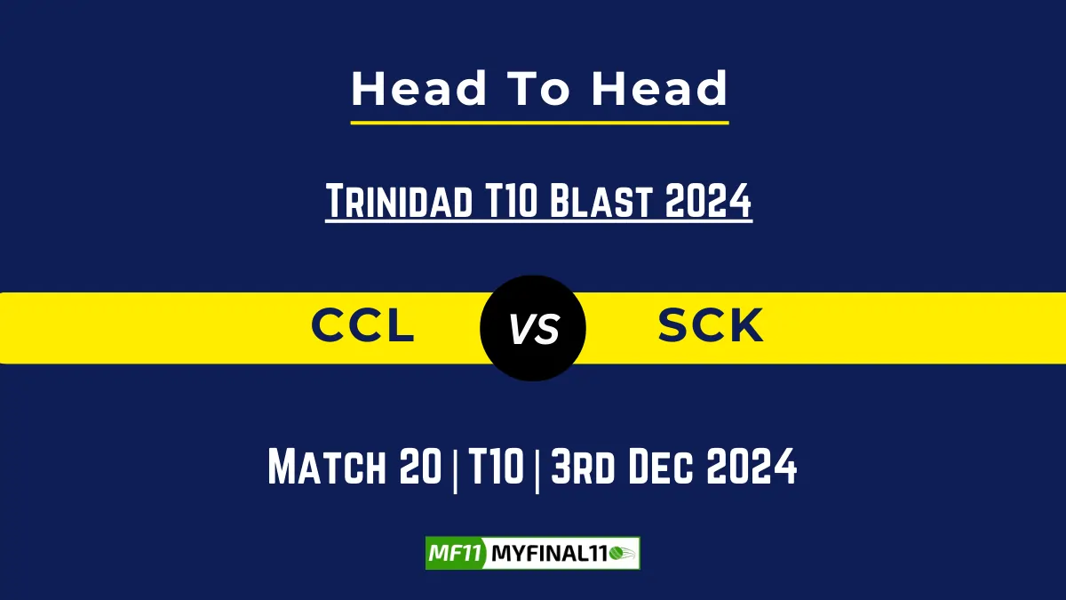 CCL vs SCK Player Battle, Head to Head Team Stats, Team Record