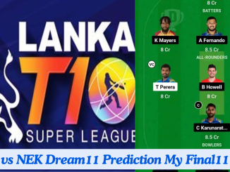 KB vs NEK Dream11 Prediction Today: 20th Match Pitch Report, Playing11 and Stats | Lanka T10 Super League 2024