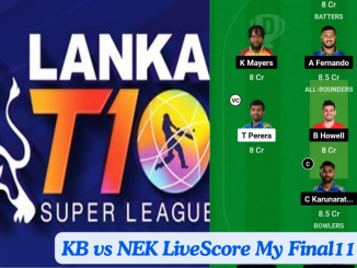 The Kandy Bolts (KB) vs Nuwara Eliya Kings (NEK) 20th Match in the Lanka T10 Super League 2024 is set for December 17, 2024