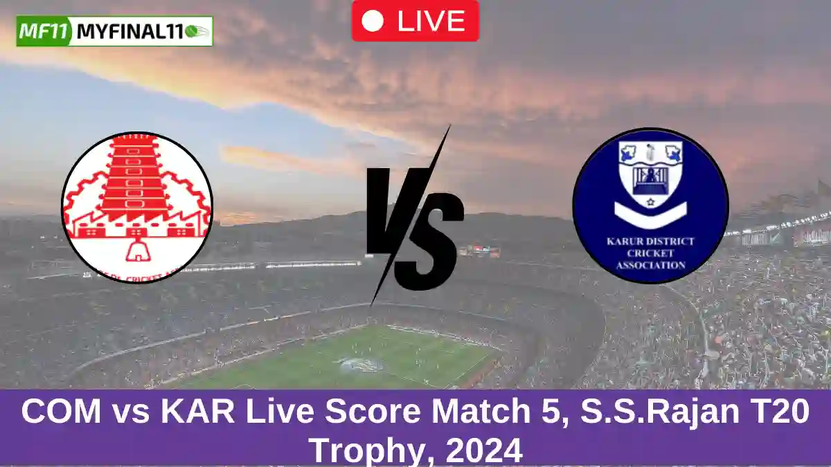 COM vs KAR Live Score Match 5, S.S.Rajan T20 Trophy, 2024 (1)