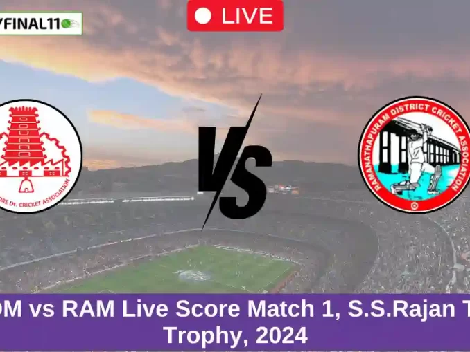 COM vs RAM Live Score Match 1, S.S.Rajan T20 Trophy, 2024