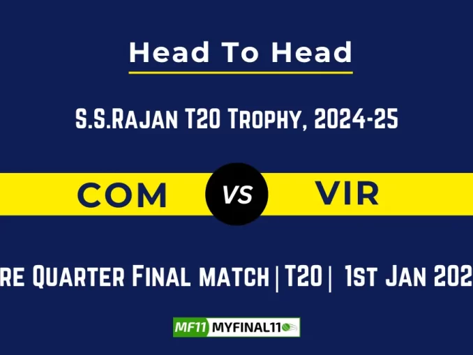 COM vs VIR Player Battle, Head to Head Team Stats, Team Record