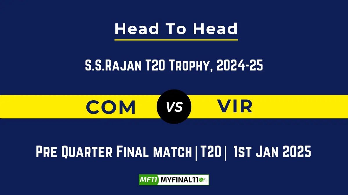 COM vs VIR Player Battle, Head to Head Team Stats, Team Record