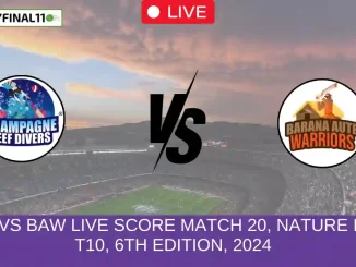 CRD vs BAW Live Score Match 20, Nature Isle T10, 6th Edition, 2024