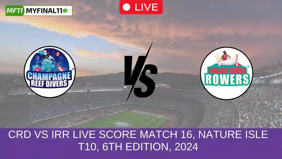 RD vs IRR Live Score Match 16, Nature Isle T10, 6th Edition, 2024