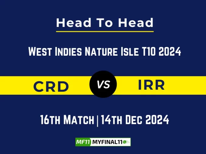 CRD vs IRR Player Battle, Head to Head Team Stats, Team Record - West Indies Nature Isle T10 2024