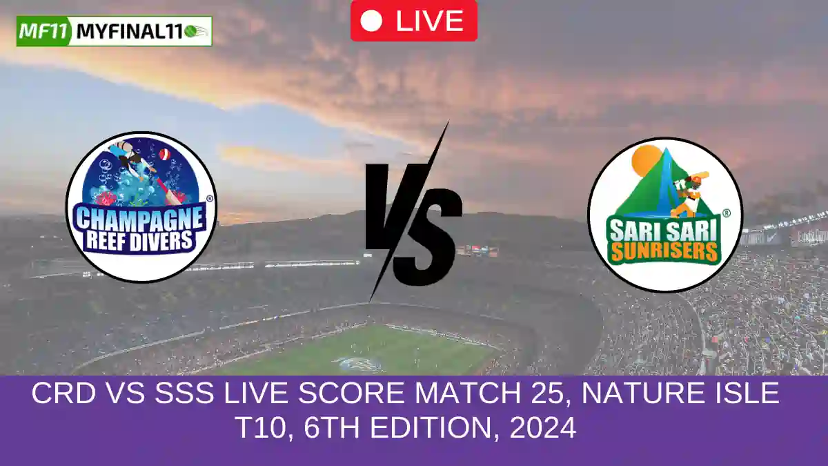 CRD vs SSS Live Score Match 25, Nature Isle T10, 6th Edition, 2024 (3)