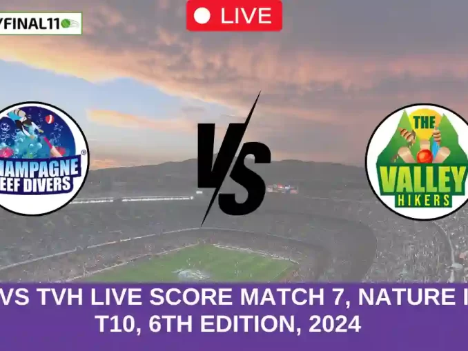 CRD vs TVH Live Score Match 7, Nature Isle T10, 6th Edition, 2024