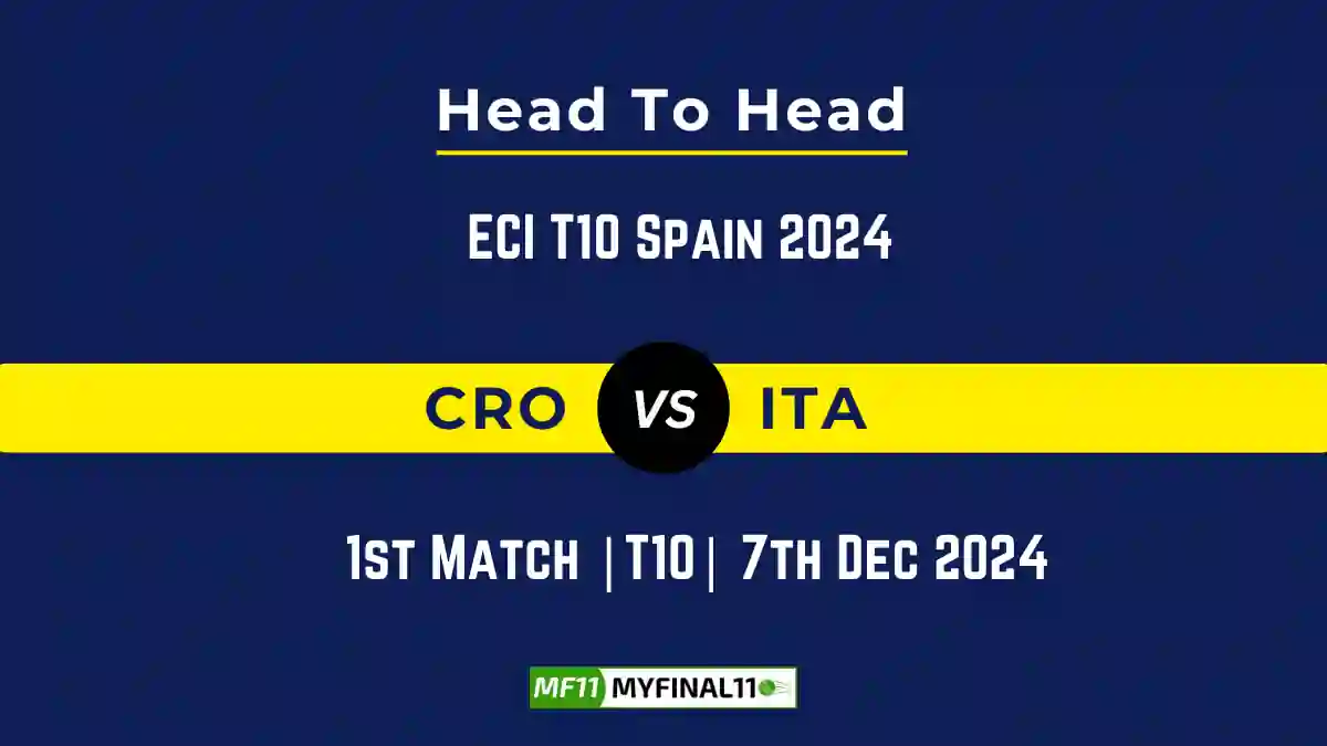 CRO vs ITA Player Battle, Head to Head Team Stats, Team Record - ECI T10 Spain 2024