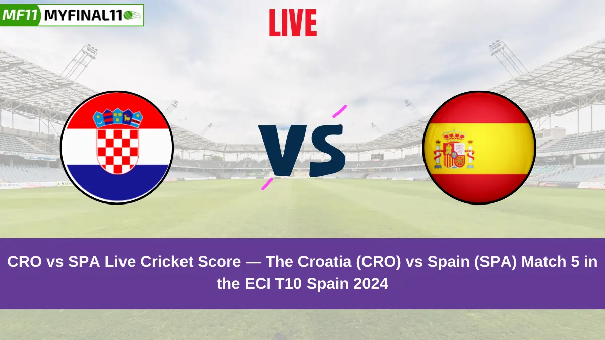 CRO vs SPA Live Score: Scorecard, Ball by Ball Commentary - Match 5, ECI T10 Spain 2024