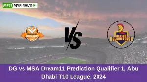 DG vs MSA Dream11 Prediction Qualifier 1, Abu Dhabi T10 League, 2024