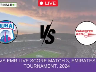 DUB vs EMR Live Score Match 3, Emirates D10 Tournament, 2024