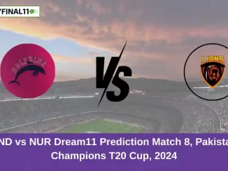 END vs NUR Dream11 Prediction Match 8, Pakistan Champions T20 Cup, 2024