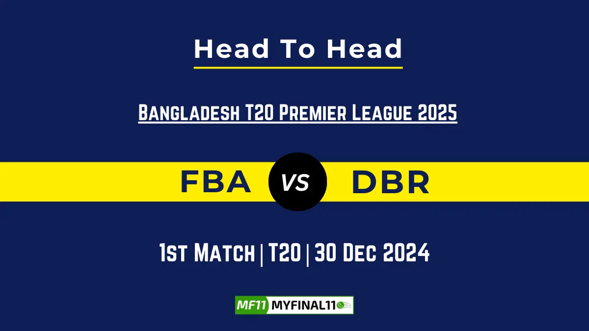 FBA vs DBR Player Battle, Head to Head Team Stats, Team Record - Bangladesh T20 Premier League 2025