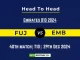 FUJ vs EMB Player Battle, Head to Head Team Stats, Player Record