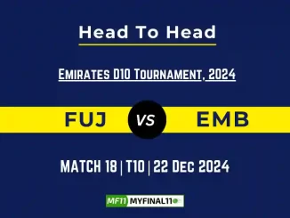 FUJ vs EMB Player Battle, Head to Head Team Stats, Player Record